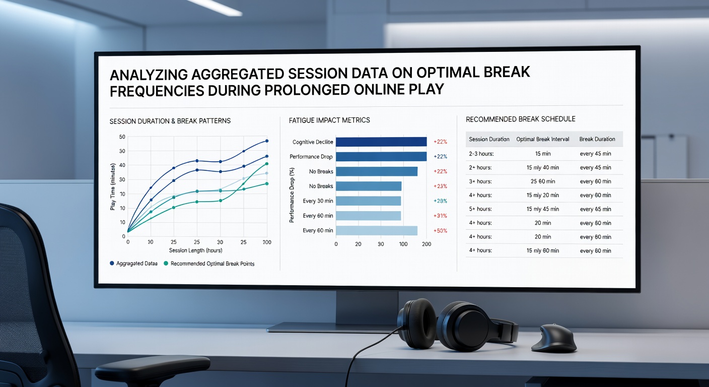 Graph comparing performance metrics before and after scheduled breaks in aggregated online session data
