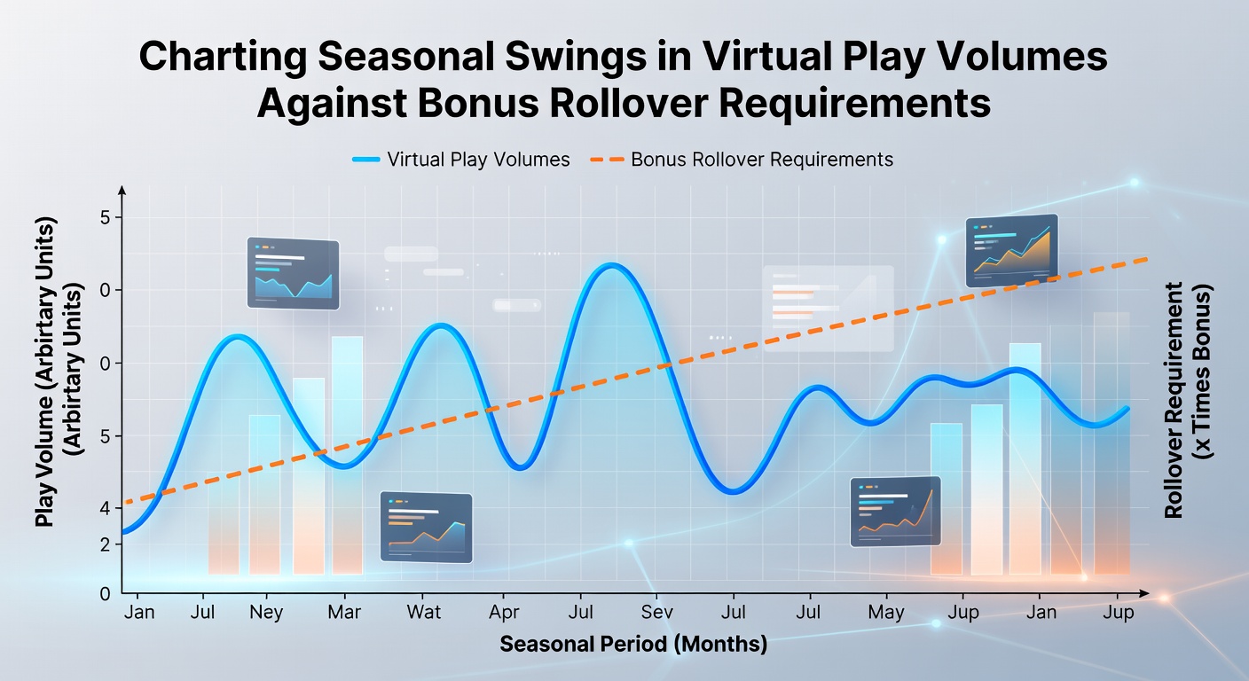 Graph showing monthly fluctuations in online poker player activity levels across multiple years