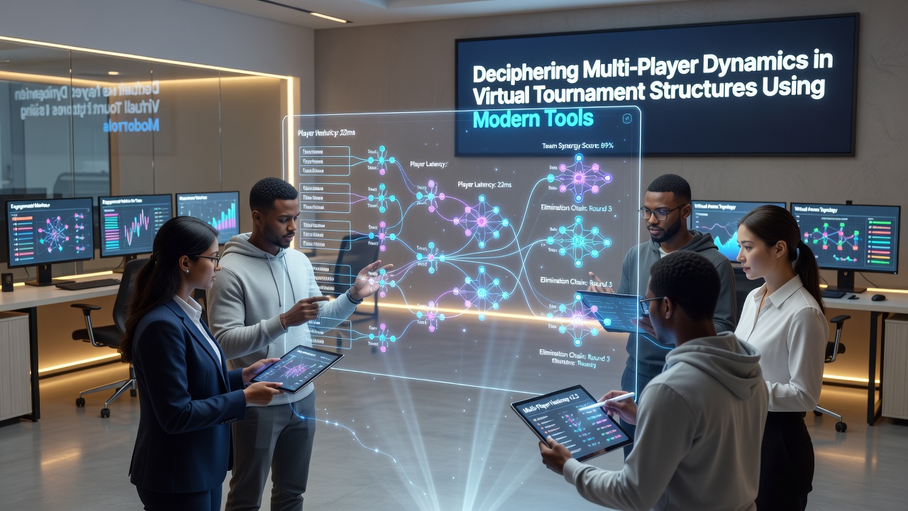 Visualization of player interaction patterns in a virtual poker tournament bracket using analytical overlays